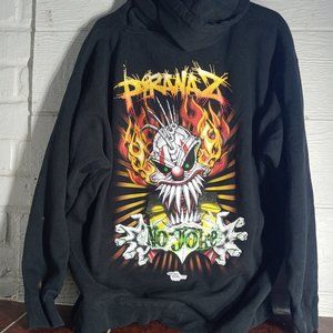 Vintage 2009 Piranaz Clown Skull Drag Racing No Joke Hoodie Sweatshirt